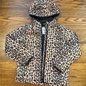GAP Kids Leopard Print Puffer Jacket